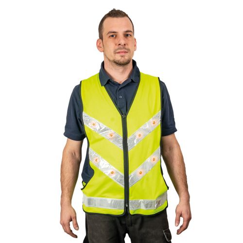 Gilet alta visibilità con luci LED